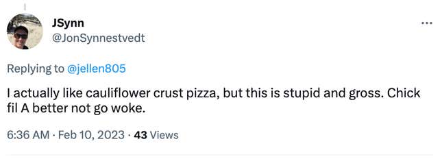 Pizza is fine, but a woke sandwich isn’t. 