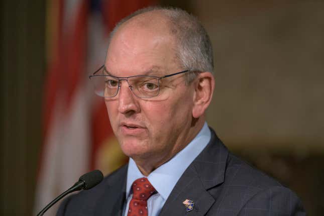 Louisiana Governor John Bel Edwards speaks about the investigation into the death of Ronald Greene in Baton Rouge, La., Tuesday, Feb. 1, 2022.