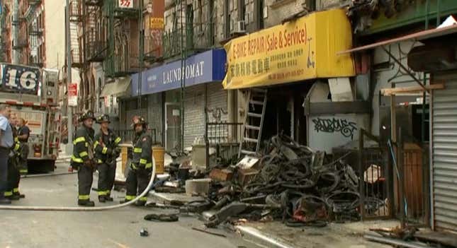 Screenshot from footage outside of e-bike shop