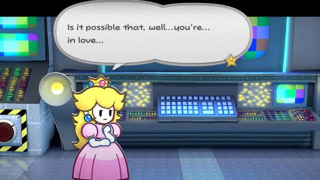 Peach confronts TEC XX in The Thousand-Year Door.