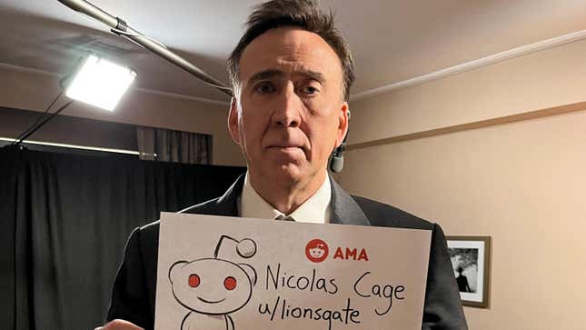 Nicolas Cage hosted an AMA on Reddit earlier this year.
