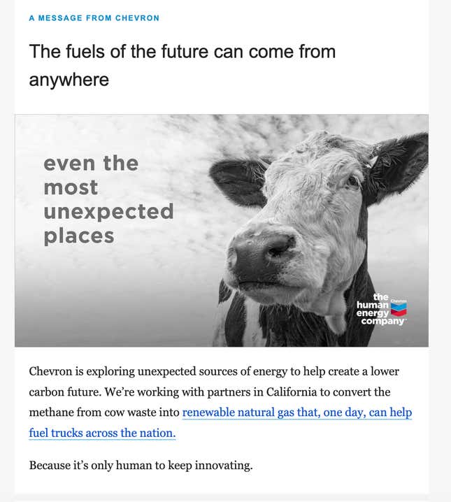 An ad that ran in Axios Generate on October 24.