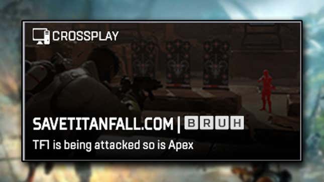 A hacked playlist message in Apex Legends.