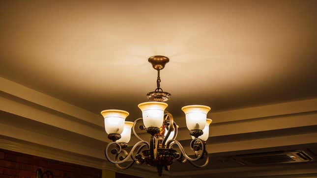 outdated ceiling light fixture