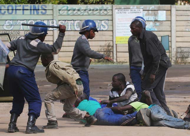 Scenes from Monday’s riots.