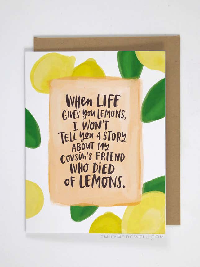 Image for article titled A cancer survivor made the sympathy cards that would have actually made her feel better