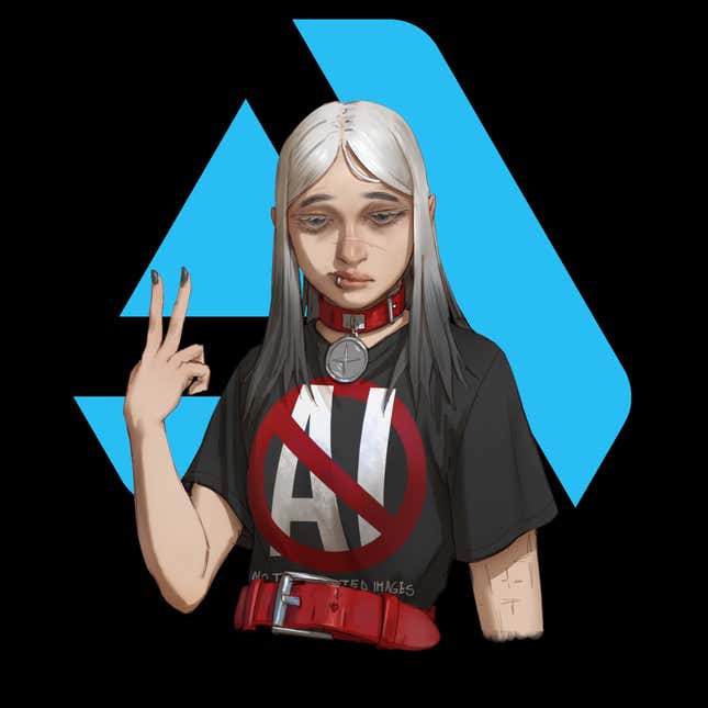 Image for article titled Some Of My Favorite Images From ArtStation's AI Protests