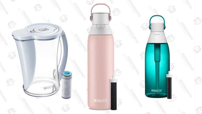 20oz Stainless Water Filter Bottle | $15 | Amazon
36oz Plastic Water Filter Bottle | $20 | Amazon
12-Cup Water Filter Pitcher | $31 | Am