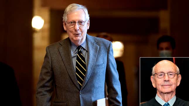 Image for article titled Mitch McConnell Blocks Justice Stephen Breyer From Retiring
