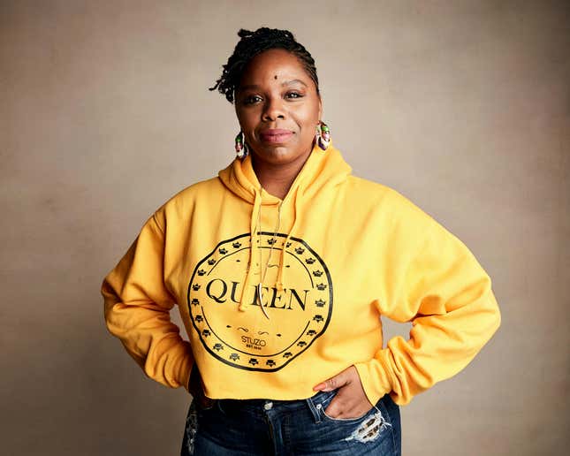 Patrisse Cullors poses for a portrait to promote a film during the Sundance Film Festival in Park City, Utah. 