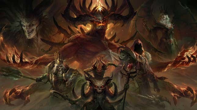 Diablo Immortal's demonic bosses stand menacingly.