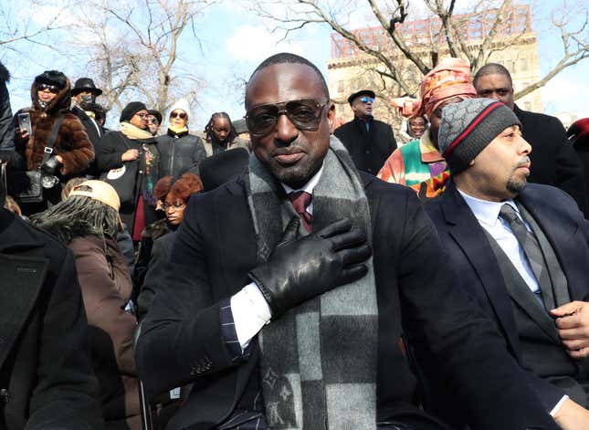 NEW YORK, NEW YORK - DECEMBER 19: Yusef Salaam attends the unveiling of the “Gate of the Exonerated” in Harlem on December 19, 2022 in New York City. The “Gate of the Exonerated” honors the Central Park Five, five Black and Latino teenagers who were wrongly convicted for the 1989 Central Park jogger rape. 