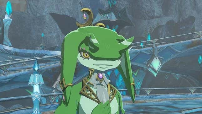 Yona is seen standing in Zora' Domain.