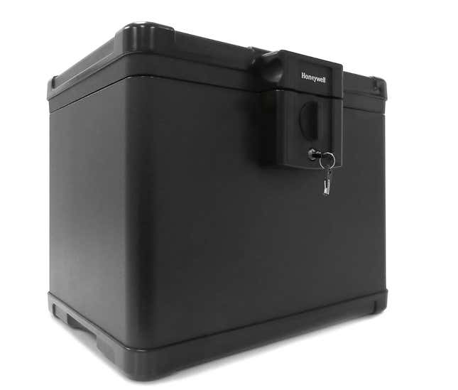 Honeywell fire- and water-resistant chest. 
