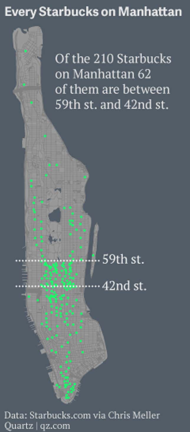Image for article titled A cartographic guide to Starbucks’ global domination