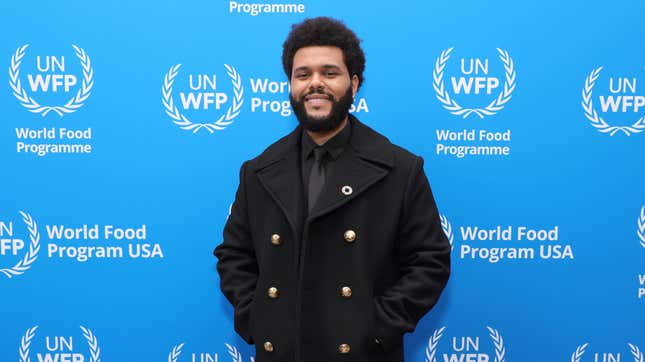 The Weeknd attends the U.N. World Food Programme as it welcomes The Weeknd as a Goodwill Ambassador on October 07, 2021 in West Hollywood, California.