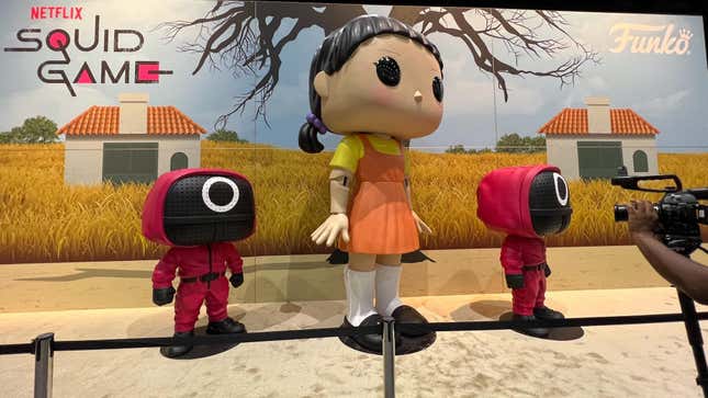 oversized funko pops from squid game.