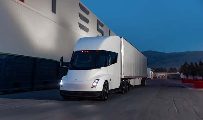 Image for article titled It Must Be 2019 Again, Because the Tesla Semi Is Coming 'This Year'