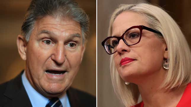 Image for article titled Congrats to Joe Manchin and Kyrsten Sinema For Helping Republicans Kill the Paycheck Fairness Act