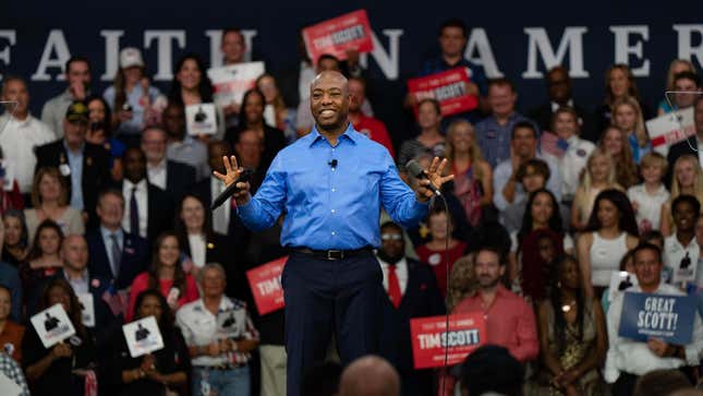 Image for article titled Tim Scott Being a 57-Year-Old Bachelor Is Reportedly Spooking Republican Donors