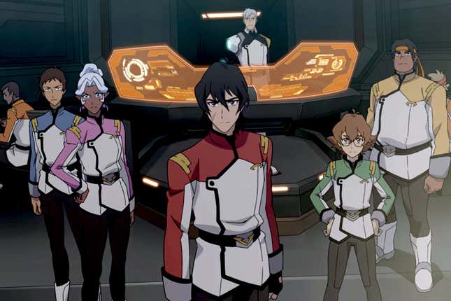 The main characters of Voltron: Legendary Defender. 