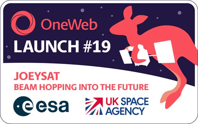 Mission badge for the OneWeb launch.