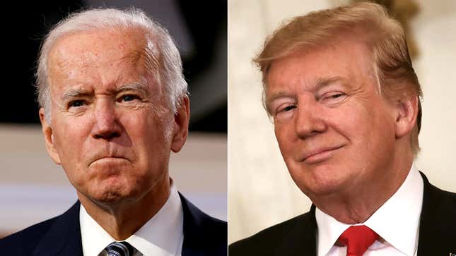 Image for article titled Poll: Majority Of Americans Don’t Trust Trump Or Biden To Watch Their Stuff While They’re In Bathroom