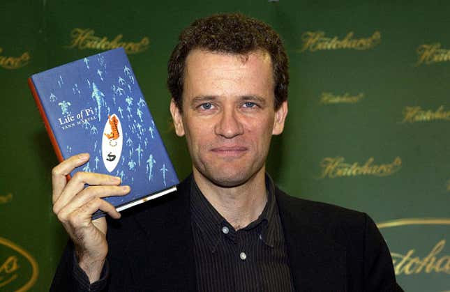 Yann Martel author of the novel Life of Pi, which was  shortlisted for the Man Booker Prize in 2002, poses at Hatchards in central London. Six authors were vying for the prize with the winner being announced at a ceremony at the British Museum, London. (Photo by Chris Young - PA Images/PA Images via Getty Images)