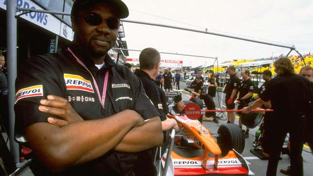Arrows team owner Prince Malik Ado Ibrahim at the 1999 Formula 1 Australian Grand Prix at Albert Park in Melbourne.