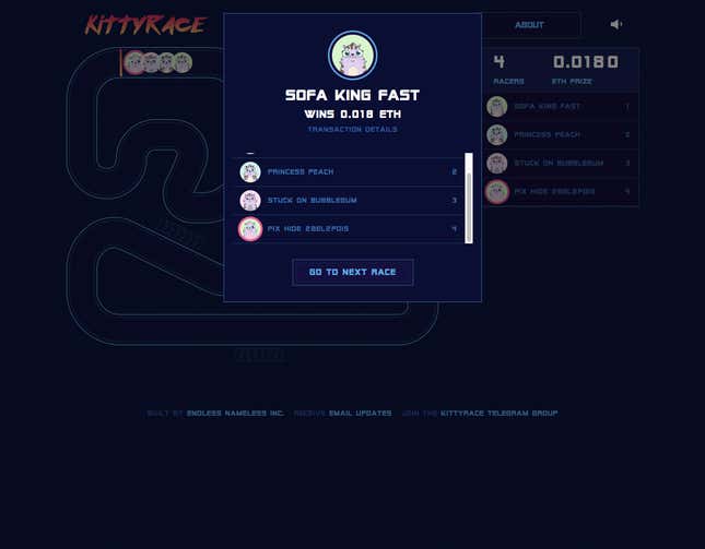 Congrats, “Sofa King Fast.”