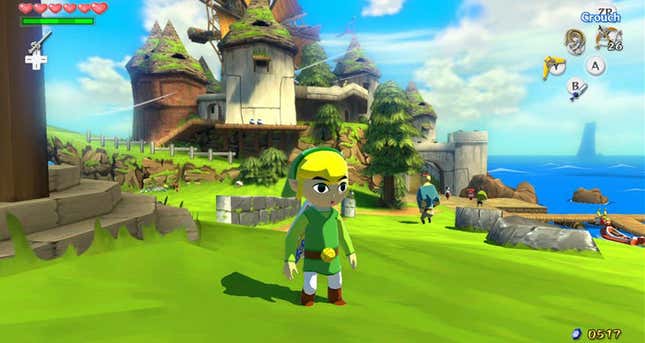 Link looks astonishing at the news of the Queen's hatred of livestreaming, in a shot from Wind Waker.