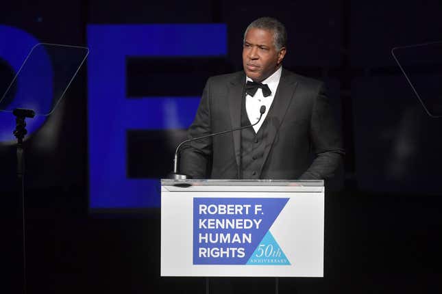 Robert F. Kennedy Human Rights Chair of the Board Robert F. Smith speaks onstage during the 2019 Robert F. Kennedy Human Rights Ripple Of Hope Awards on December 12, 2018 in New York City. (Photo by Michael Loccisano/Getty Images for Robert F. Kennedy Human Rights )