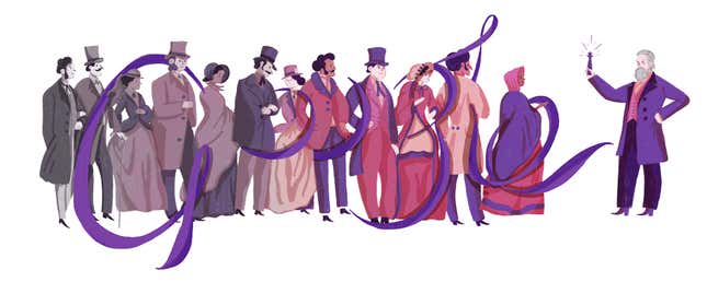 Google doodle on March 12, 2018, drawn by UK-based Sonny Ross.