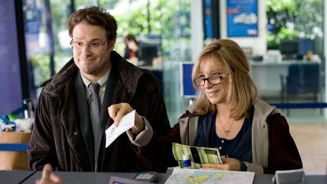 Seth Rogen and Barbara Streisand 