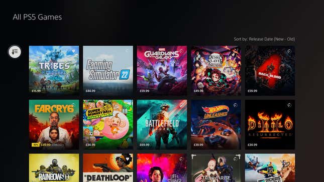 A screenshot of the PlayStation store shows unreleased games mixed in with released games, causing confusion.