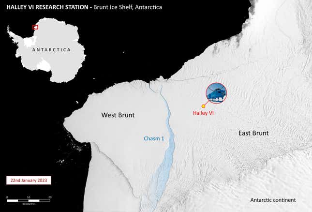 Imagen para el artículo titulado Se desprende un iceberg gigantesco de la plataforma de hielo de la Antártida