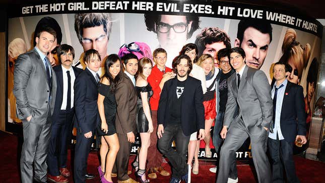 The cast and crew of Scott Pilgrim vs The World arrive at the film's premiere in London.
