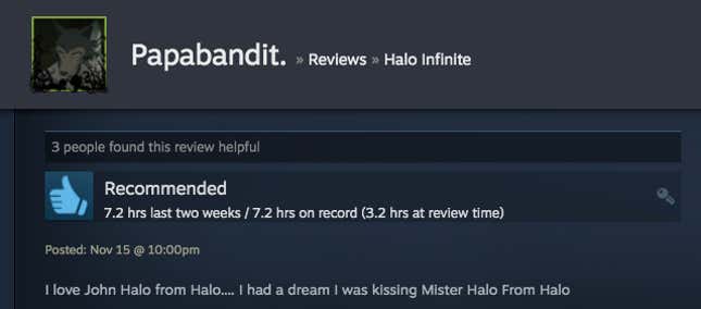 Image for article titled Halo Infinite’s Multiplayer, As Told By Steam Reviews