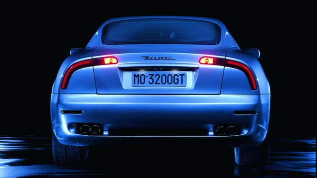 Maserati press image of the rear of a 3200GT.