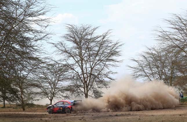 Hyundai driver Thierry Neuville and co-driver Martijn Wydaeghe in action.
