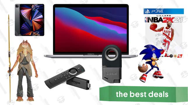 Image for article titled Wednesday's Best Deals: Apple MacBook Pro, Fire TV Stick 4K, iPad Pro 12.9", NBA 2K21, Jar Jar Binks Action Figure, Dissim Inverted Lighter, and More