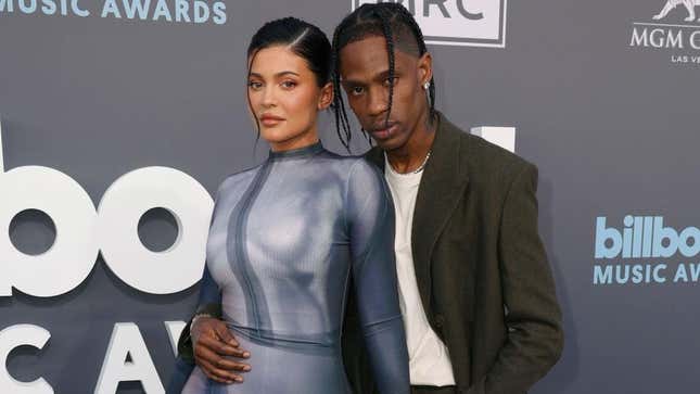 Kylie Jenner and Travis Scott attend the 2022 Billboard Music Awards at MGM Grand Garden Arena in May 2022 in Las Vegas. 