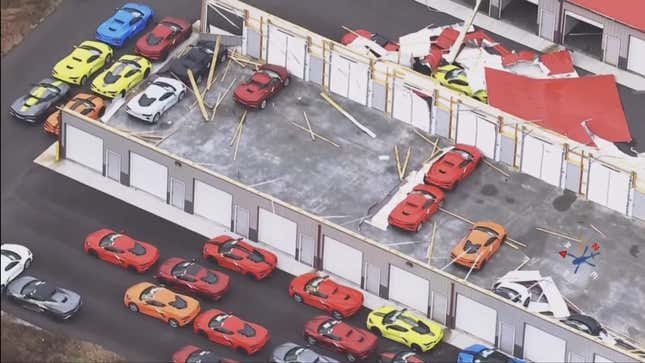 Image for article titled The 122 Corvettes Damaged Via Tornado at GM&#39;s Kentucky Factory are Being Parted Out on eBay (Update)