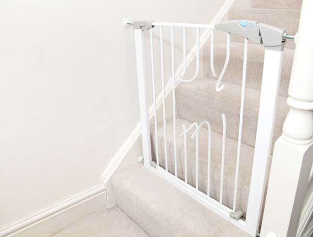 Image for article titled Baby Gate Crumples Under Force Of Big Ol’ Bruiser