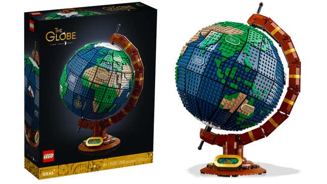 Image for article titled Lego&#39;s Spinning 3D Globe Is Another Convincing Reason for Adults to Keep Playing With Plastic Bricks