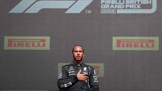 Image for article titled Formula 1 Star Lewis Hamilton Targeted With Racist Abuse After Win at British Grand Prix