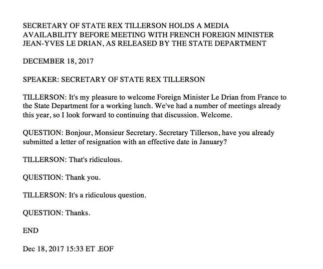 In short, this says it all. (US Department of State)