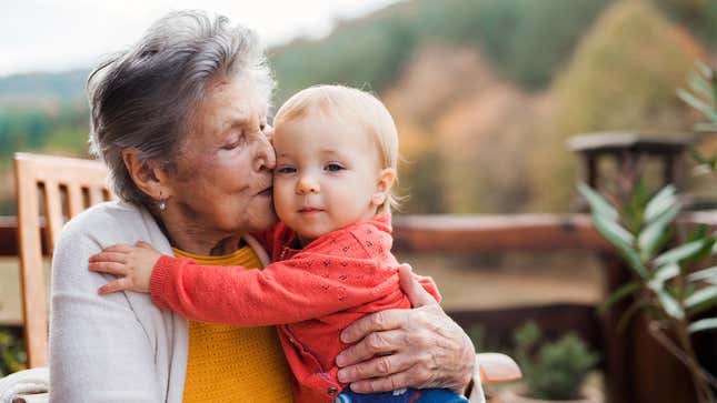 Image for article titled Naïve Toddler Getting Awfully Attached To 90-Year-Old Grandmother