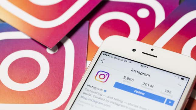 Stock photo of Instagram app on iPhone