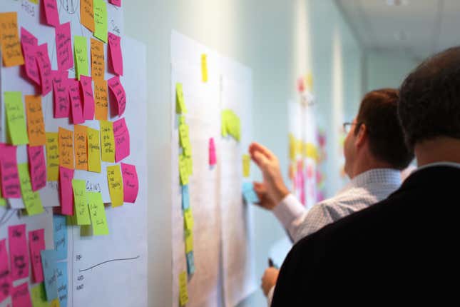 Post-it process.